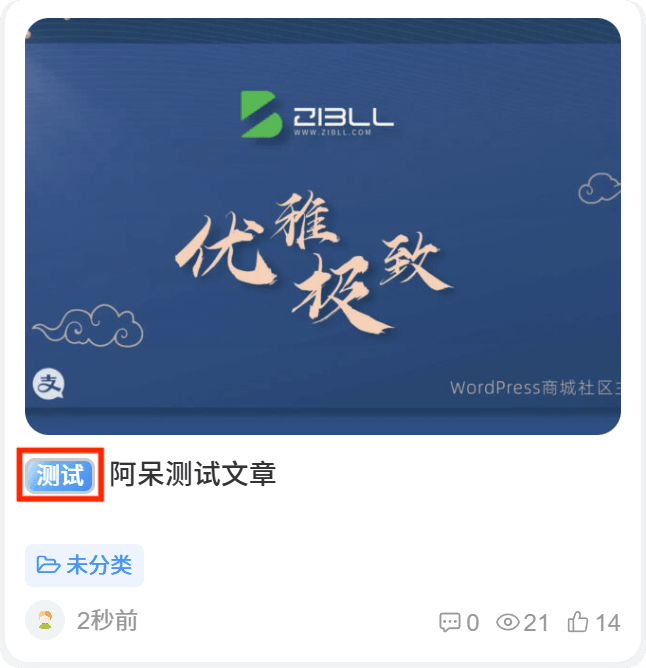 子比美化-文章自定义前缀-星宇博客